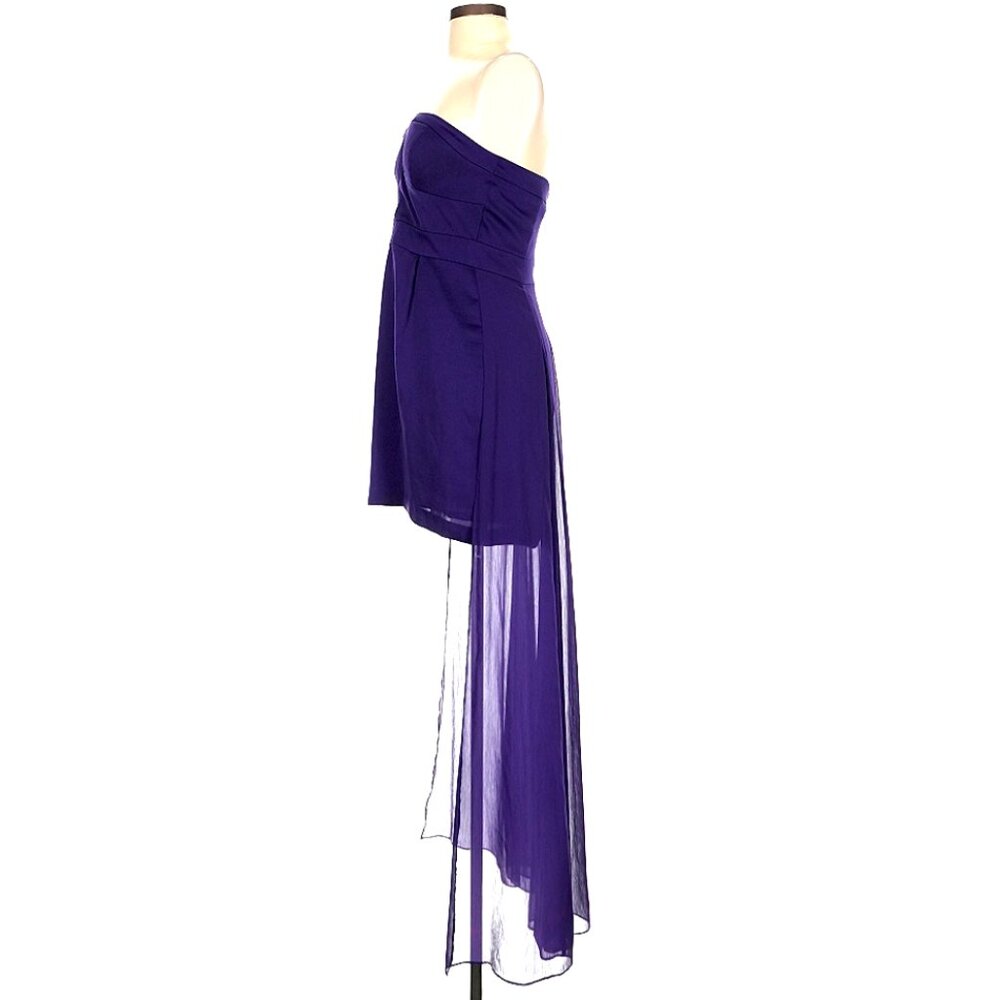 BCBGeneration Amethyst Strapless Skirt Tail High-Low Cocktail Dress - Size 4 - Picture 5 of 11